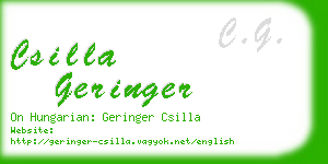 csilla geringer business card